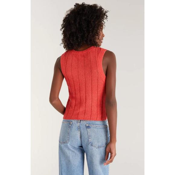 NEW Z SUPPLY piper sweater tank in mineral red - Picture 3 of 3